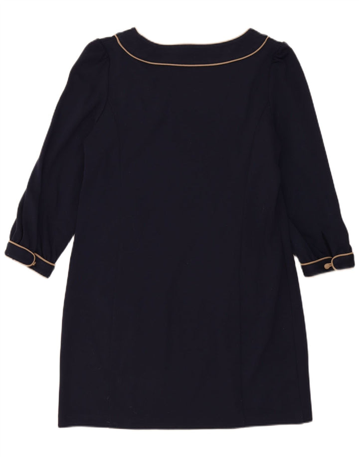 Επόμενο Γυναικείο φόρεμα 3/4 Sleeve Shift UK 14 Large Navy Blue Polyester