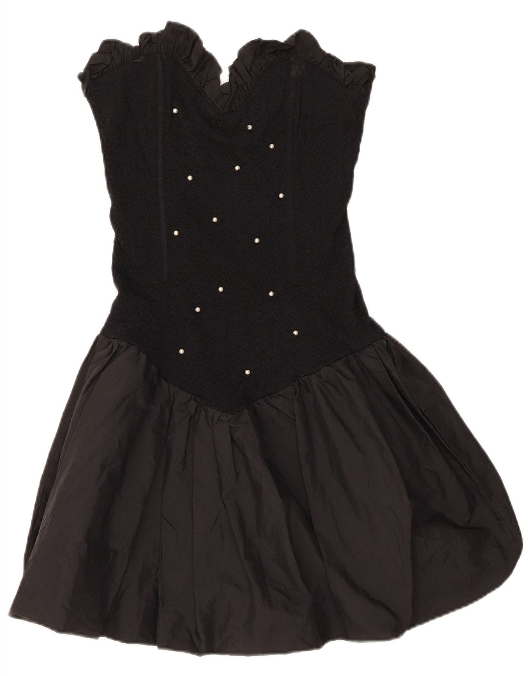 Fusion Γυναικείο Στράπλες Φόρεμα UK 10 Small Black Polyester
