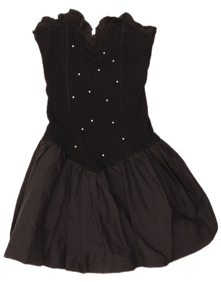 Fusion Γυναικείο Στράπλες Φόρεμα UK 10 Small Black Polyester