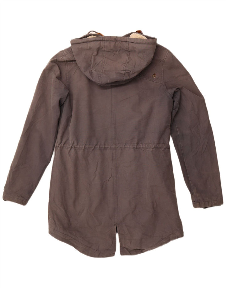 VOLCOM Γυναικείο μπουφάν Sherpa Parka με κουκούλα US 10 μεγάλο γκρι βαμβακερό