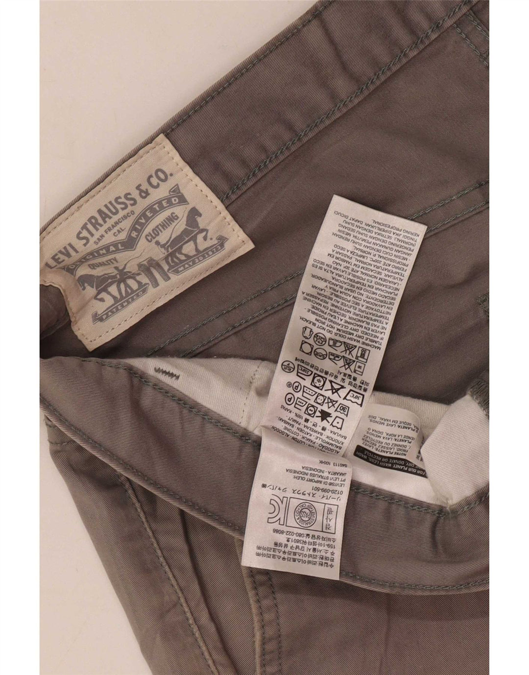 Ανδρικό παντελόνι Chino Levi's Regular W36 L32 Γκρι βαμβακερό