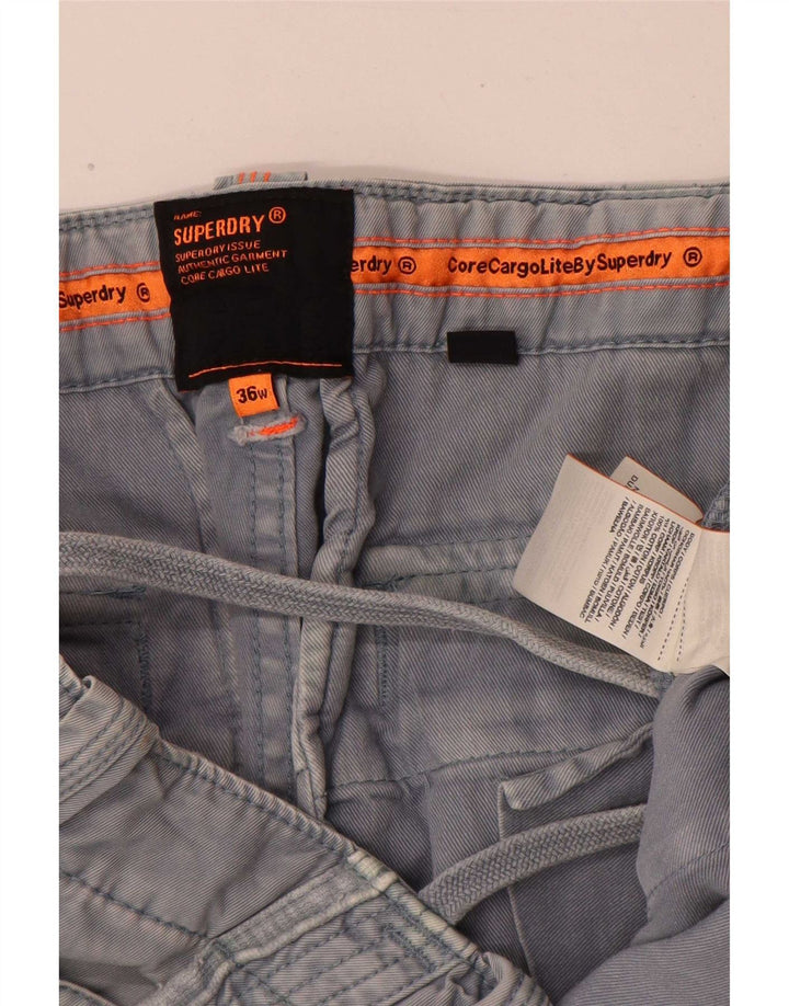 Ανδρικό σορτς Cargo Superdry W36 μεγάλο μπλε βαμβακερό