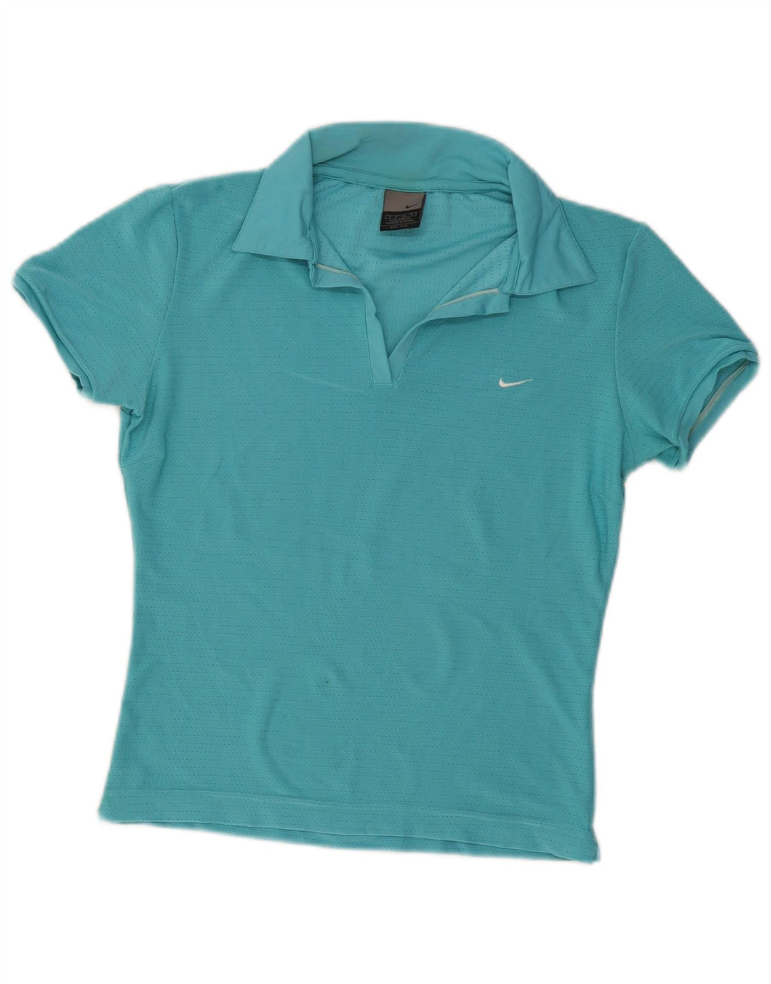 Γυναικείο μπλουζάκι πόλο Nike Dri Fit UK 10 Small Turquoise Polyester
