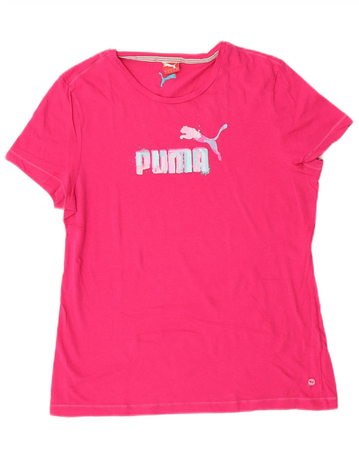 Γυναικείο γραφικό μπλουζάκι Puma Top UK 14 Medium Pink