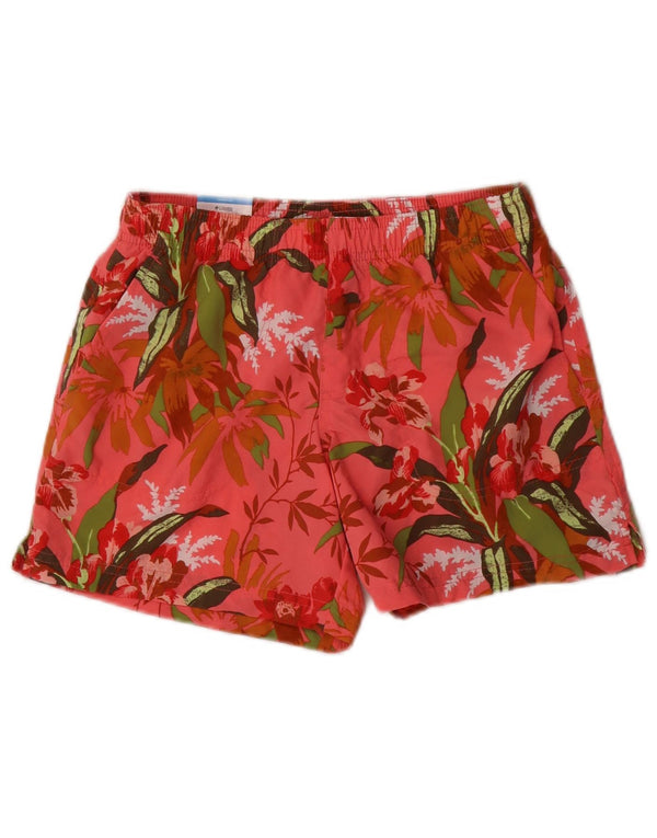 Γυναικείο αθλητικό σορτς Columbia Regular Fit UK 6 XS Pink Floral Nylon