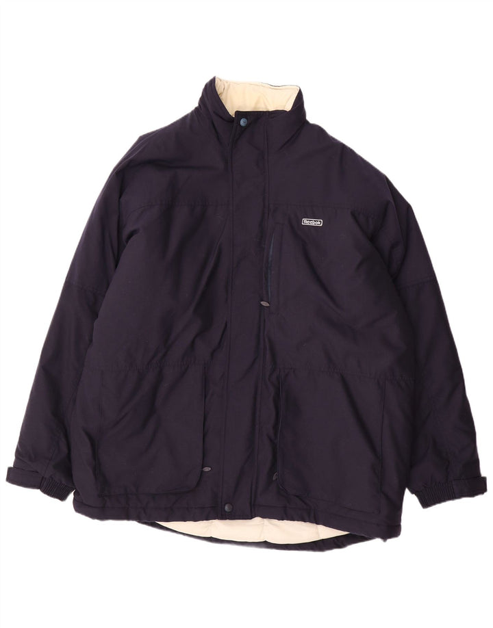 Reebok Ανδρικό μπουφάν UK 40 Large Navy Blue Nylon