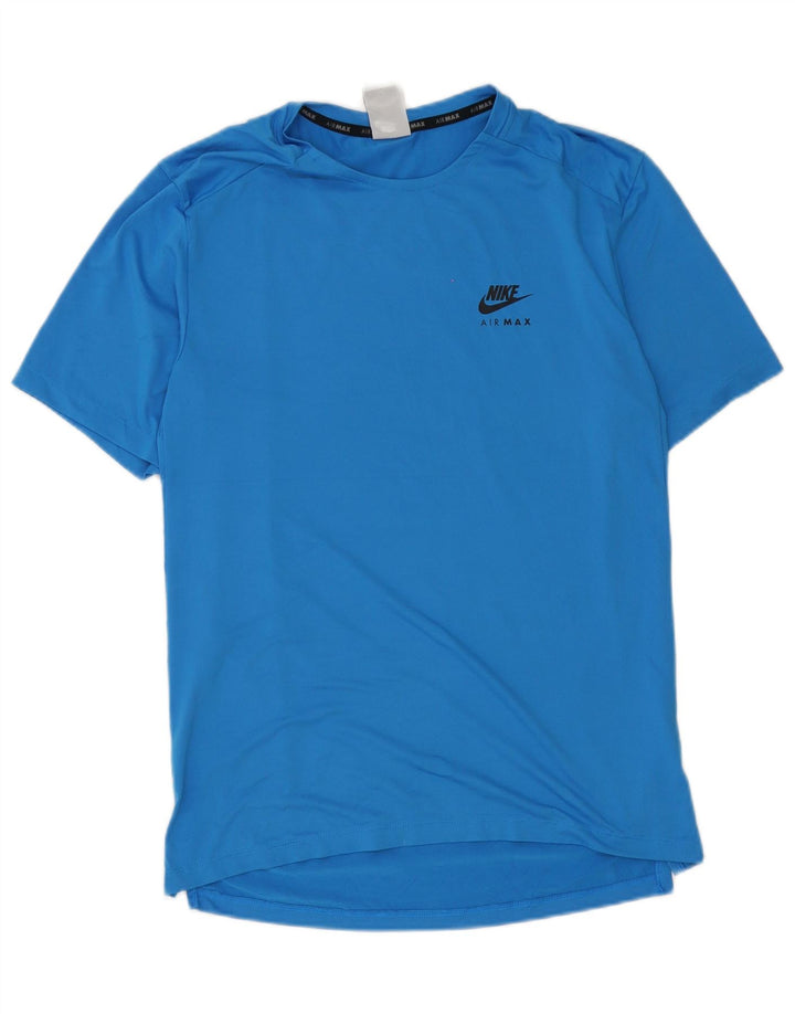 Ανδρικό γραφικό μπλουζάκι Nike, μικρό μπλε πολυεστέρας