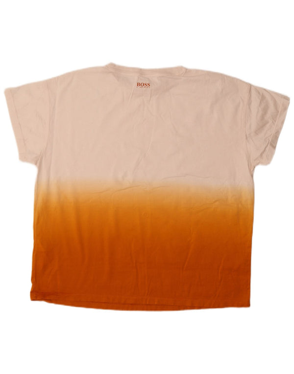 Ανδρικό T-Shirt Hugo Boss Top Large White Colourblock Βαμβακερό