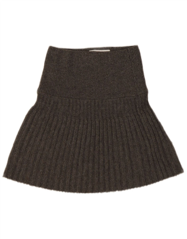 Zara Γυναικεία Πλεκτή Φούστα A-Line Small W26 Grey Polyester