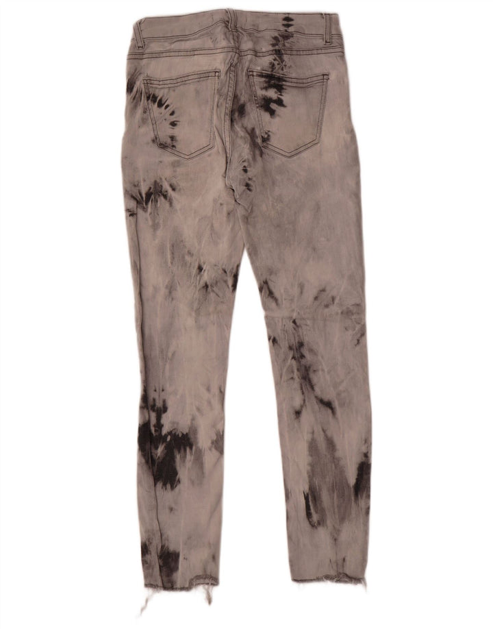Zara Γυναικείο Slim Jeans EU 38 Small W28 L27 Grey Tie Dye