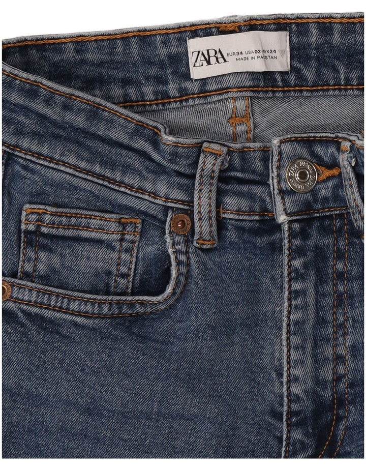 Zara Γυναικείο Τζιν μποτάκι EU 34 2XS W24 L26 Μπλε