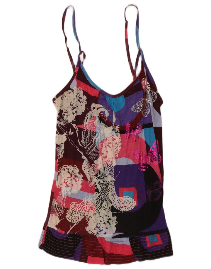 Desigual Womens Graphic Cami Top UK 12 Medium πολύχρωμη πεταλούδα