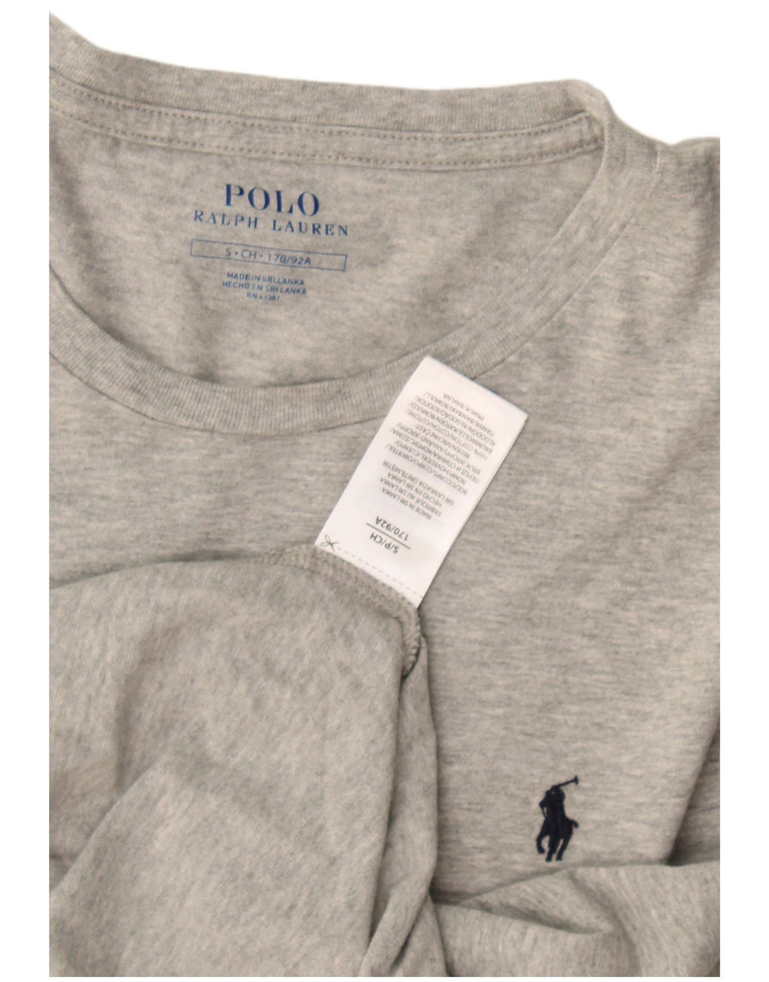 Polo Ralph Lauren Ανδρικό τοπ μακρυμάνικο μικρό γκρι βαμβακερό