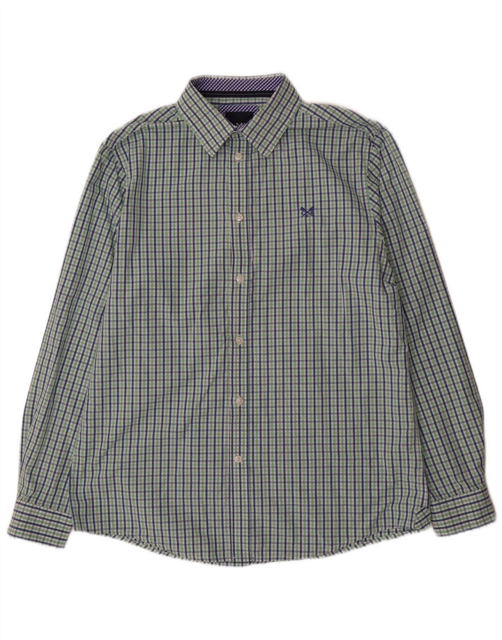 Crew Clothing Ανδρικό πουκάμισο Classic Fit Μεσαίο πράσινο βαμβακερό Gingham
