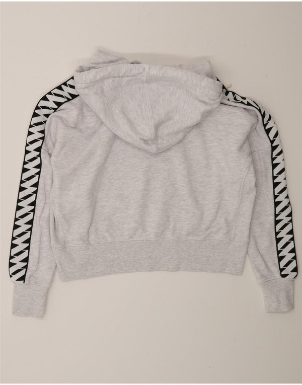 Superdry Γυναικείο Crop Graphic Oversized Hoodie Jumper UK 10 Small Grey