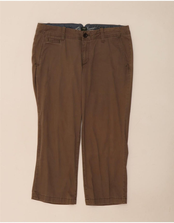 Eddie Bauer Γυναικείο παντελόνι Capri US 8 Medium W34 L23 Beige βαμβακερό