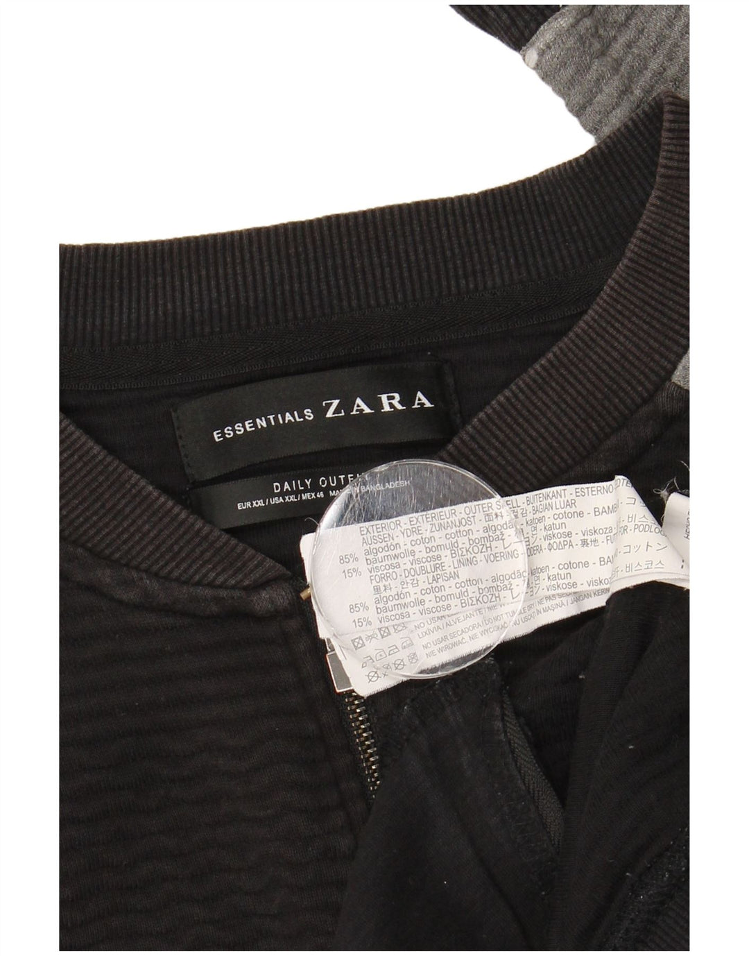 Ανδρική φόρμα Zara Top Jacket 2XL Μαύρο Colourblock Βαμβακερό
