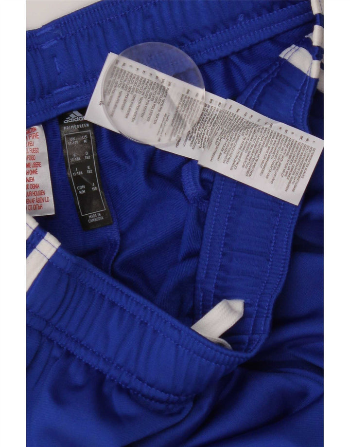 Adidas Boys Tracksuit Trousers Joggers 11-12 Years Blue Polyester