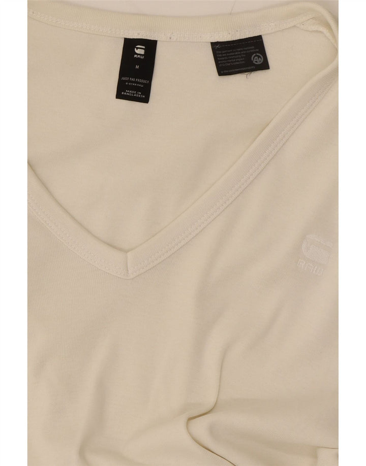 G-STAR Mens T-Shirt Top Medium White Cotton Vintage G-Star and Second-Hand G-Star from Messina Hembry 