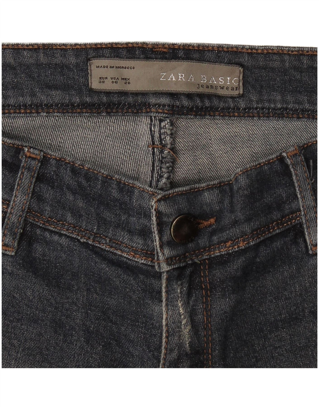 Zara Γυναικείο τζιν EU 38 Small W28 L31 Navy Blue