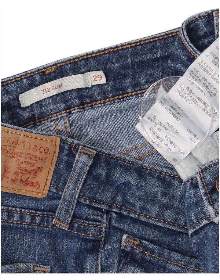 LEVI'S Γυναικείο 712 Slim Jeans W29 L34 Μπλε Βαμβακερό