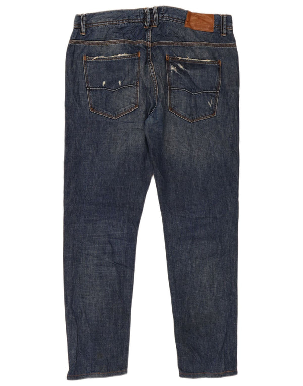 Zara Ανδρικά στενά τζιν EU 44 Large W34 L29 Navy Blue