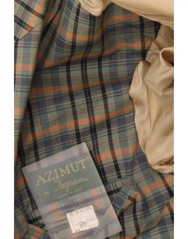 Ingram Γυναικείο σακάκι σακάκι Azimut 2 κουμπιών IT 48 XL Πράσινο βαμβακερό Check
