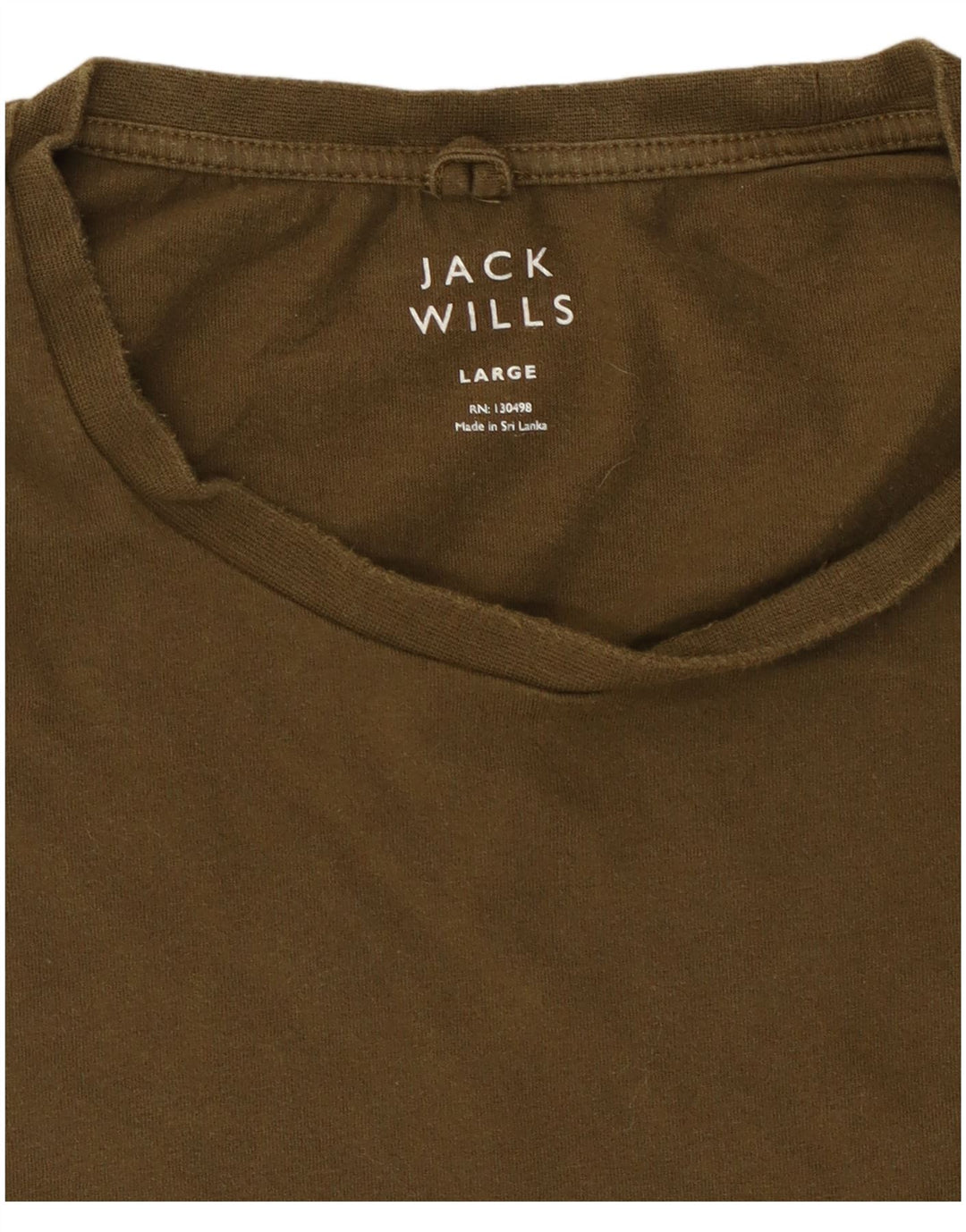 Jack Wills Ανδρικό T-Shirt Top Large Khaki Cotton