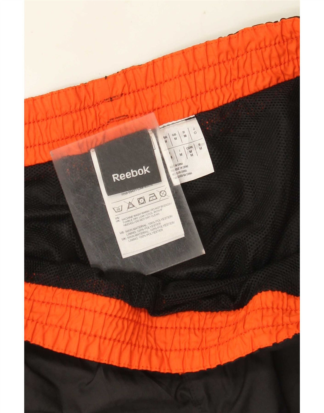 Ανδρική φόρμα Reebok Παντελόνι Joggers Μεσαίο Μαύρο Πολυεστέρα