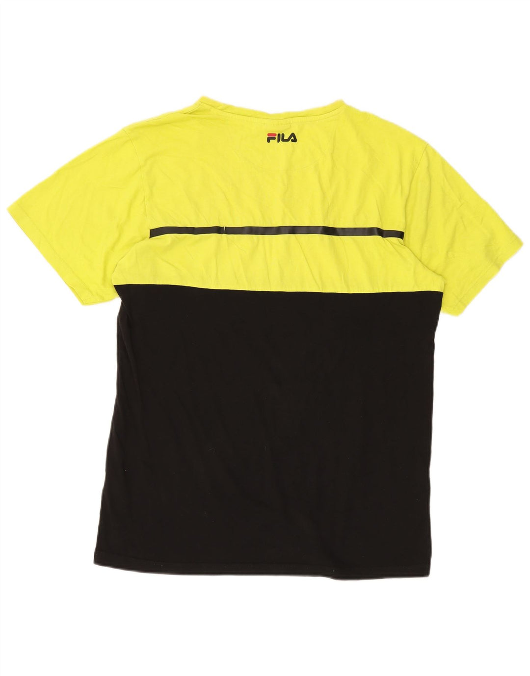 Ανδρικό γραφικό T-Shirt FILA Top XL Μαύρο Colourblock Βαμβακερό