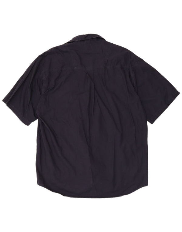 Ανδρικό κοντομάνικο πουκάμισο Lerros XL Navy Blue βαμβακερό