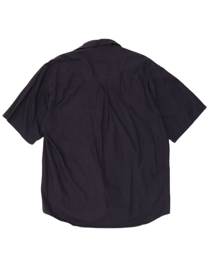 Ανδρικό κοντομάνικο πουκάμισο Lerros XL Navy Blue βαμβακερό