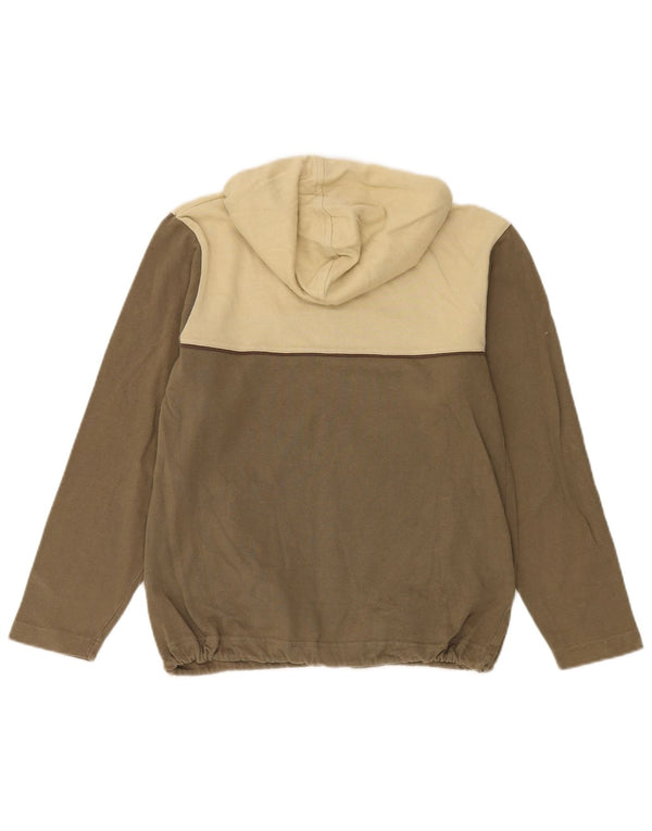 Reebok Γυναικείο Hoodie Jumper UK 12 Medium Khaki Colourblock Βαμβακερό