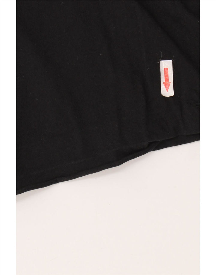 Γραφικό μπλουζάκι NIKE για αγόρια 10-11 ετών μεσαίο μαύρο βαμβακερό