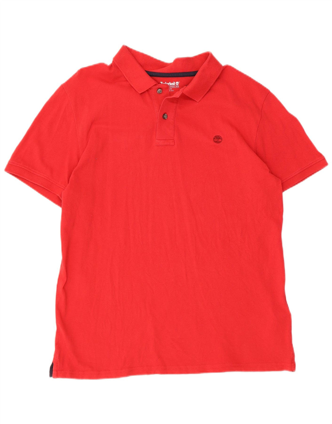 TIMBERLAND Ανδρικό πουκάμισο Polo Slim Fit Μεσαίο κόκκινο βαμβακερό