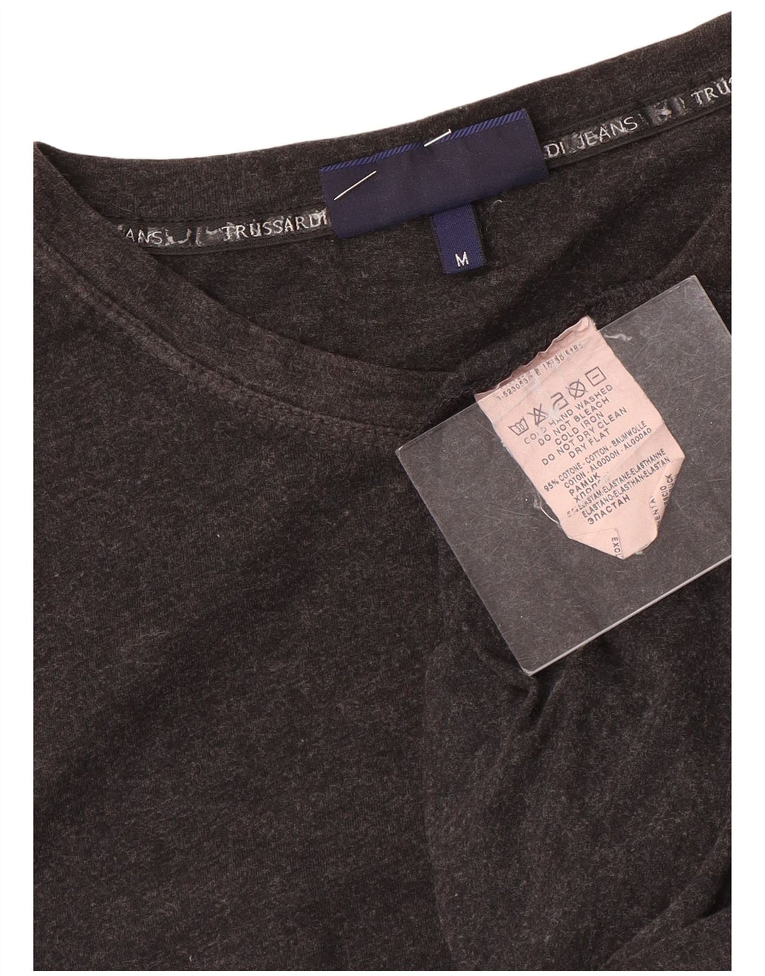 Trussardi Jeans Γυναικείο μακρυμάνικο τοπ βρετανικό 12 μεσαίο γκρι βαμβακερό