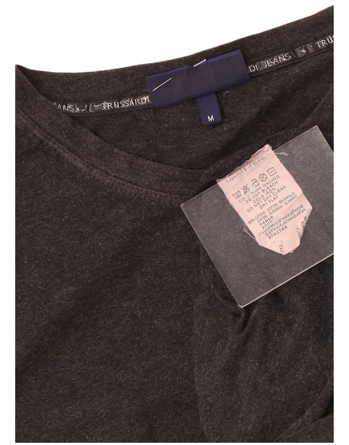 Trussardi Jeans Γυναικείο μακρυμάνικο τοπ βρετανικό 12 μεσαίο γκρι βαμβακερό