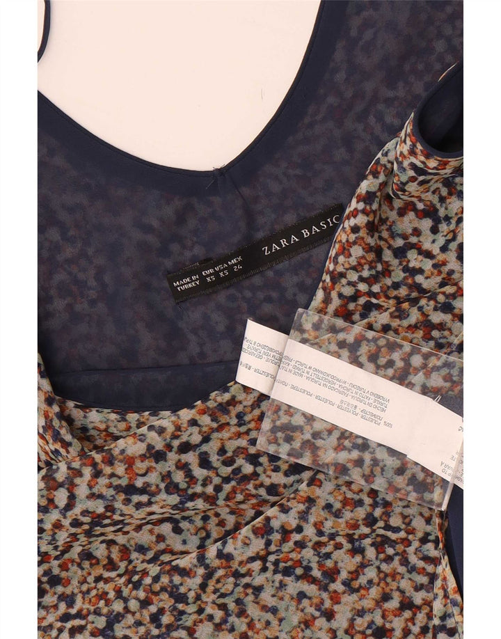 Zara Γυναικείο Cami Top UK 6 XS Πολύχρωμος με στίγματα πολυεστέρας