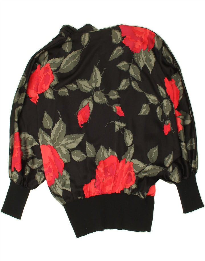 VINTAGE Womens Long Sleeve Blouse Top IT 44 Medium Multicoloured Floral Vintage Vintage and Second-Hand Vintage from Messina Hembry 