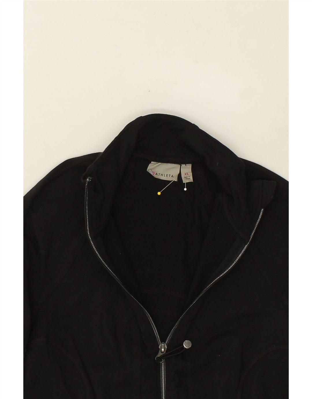 ATHLETA Womens Tracksuit Top Jacket UK 6 XS Black Nylon Vintage Athleta and Second-Hand Athleta from Messina Hembry 