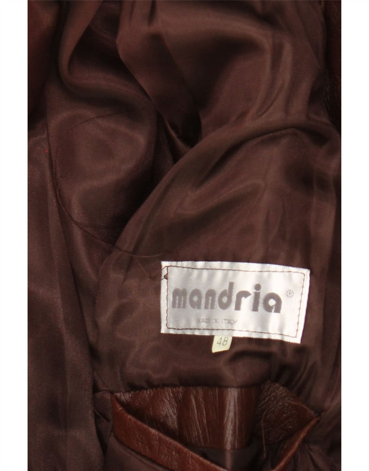 Vintage Ανδρικό Δερμάτινο Παλτό IT 48 Μεσαίο Καφέ