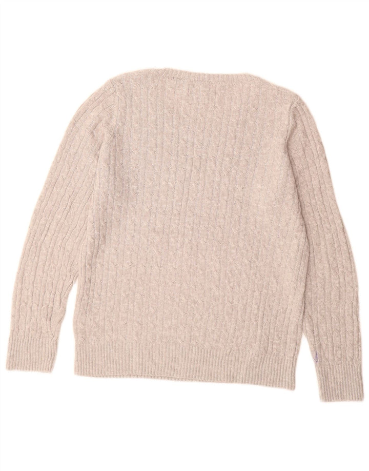 SUPERDRY Γυναικείο πουλόβερ με λαιμόκαυστο UK 14 μεγάλο γκρι ακρυλικό