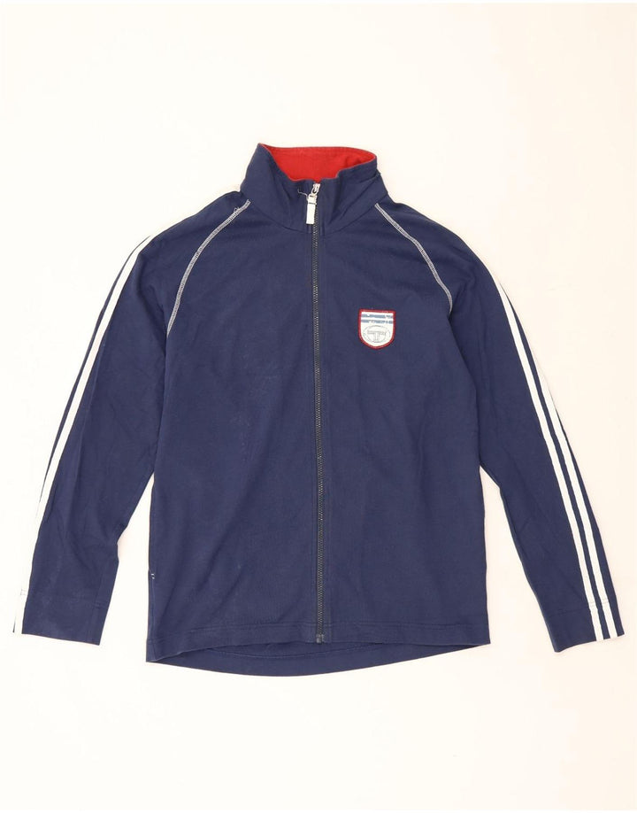 Sergio Tacchini Ανδρική φόρμα αθλητικής φόρμας με γραφικές φόρμες Top Jacket Large Navy Blue από βαμβάκι