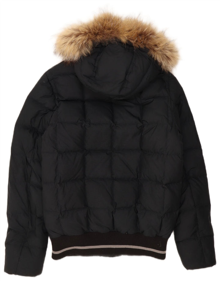 Ανδρικό μπουφάν με κουκούλα DOLOMITE UK 36 μικρό μαύρο πολυεστέρα