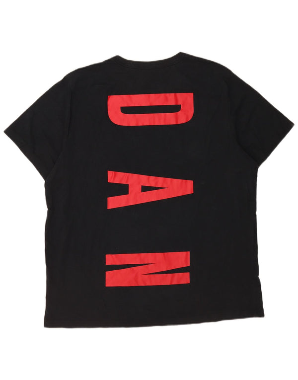 Jordan Ανδρικό γραφικό T-Shirt Top XL Μαύρο βαμβακερό
