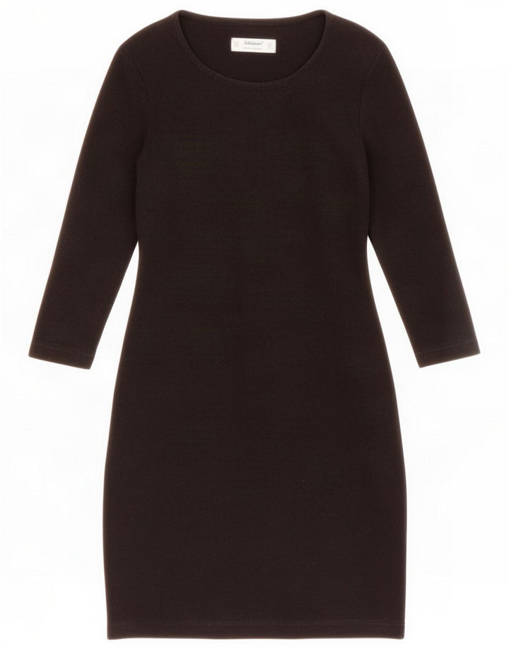 St Michael Γυναικείο Μακρυμάνικο Βασικό Φόρεμα UK 12 Medium Black