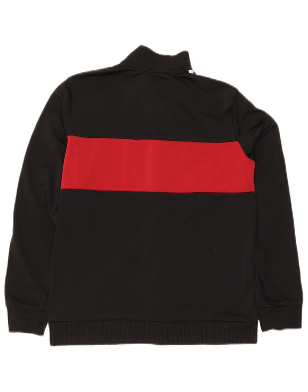 ADIDAS Boys αθλητική φόρμα τοπ μπουφάν 11-12 ετών Μαύρο Colourblock Πολυεστέρας