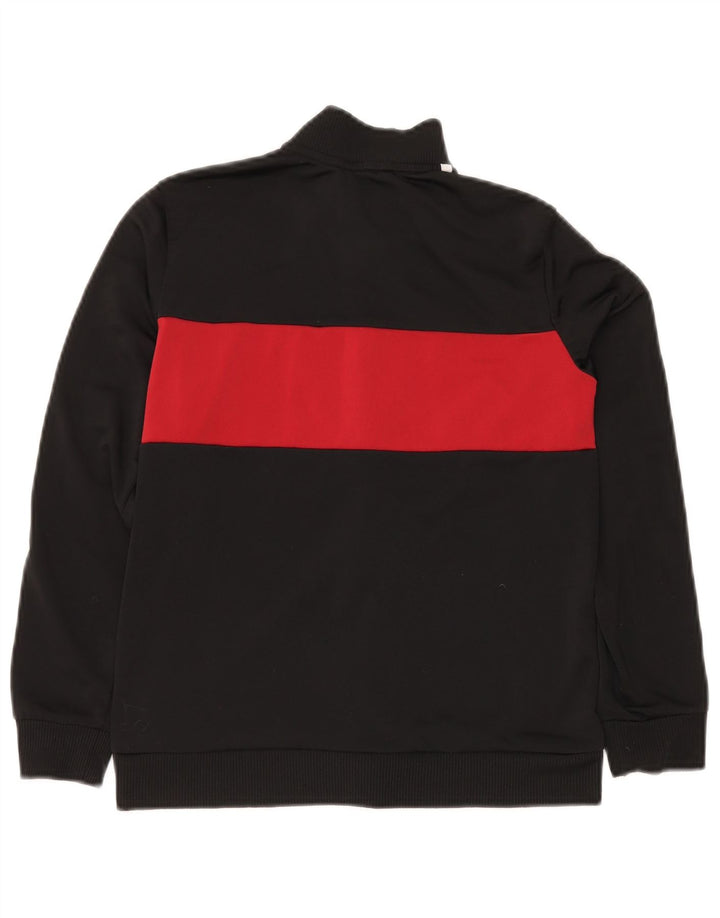 ADIDAS Boys αθλητική φόρμα τοπ μπουφάν 11-12 ετών Μαύρο Colourblock Πολυεστέρας