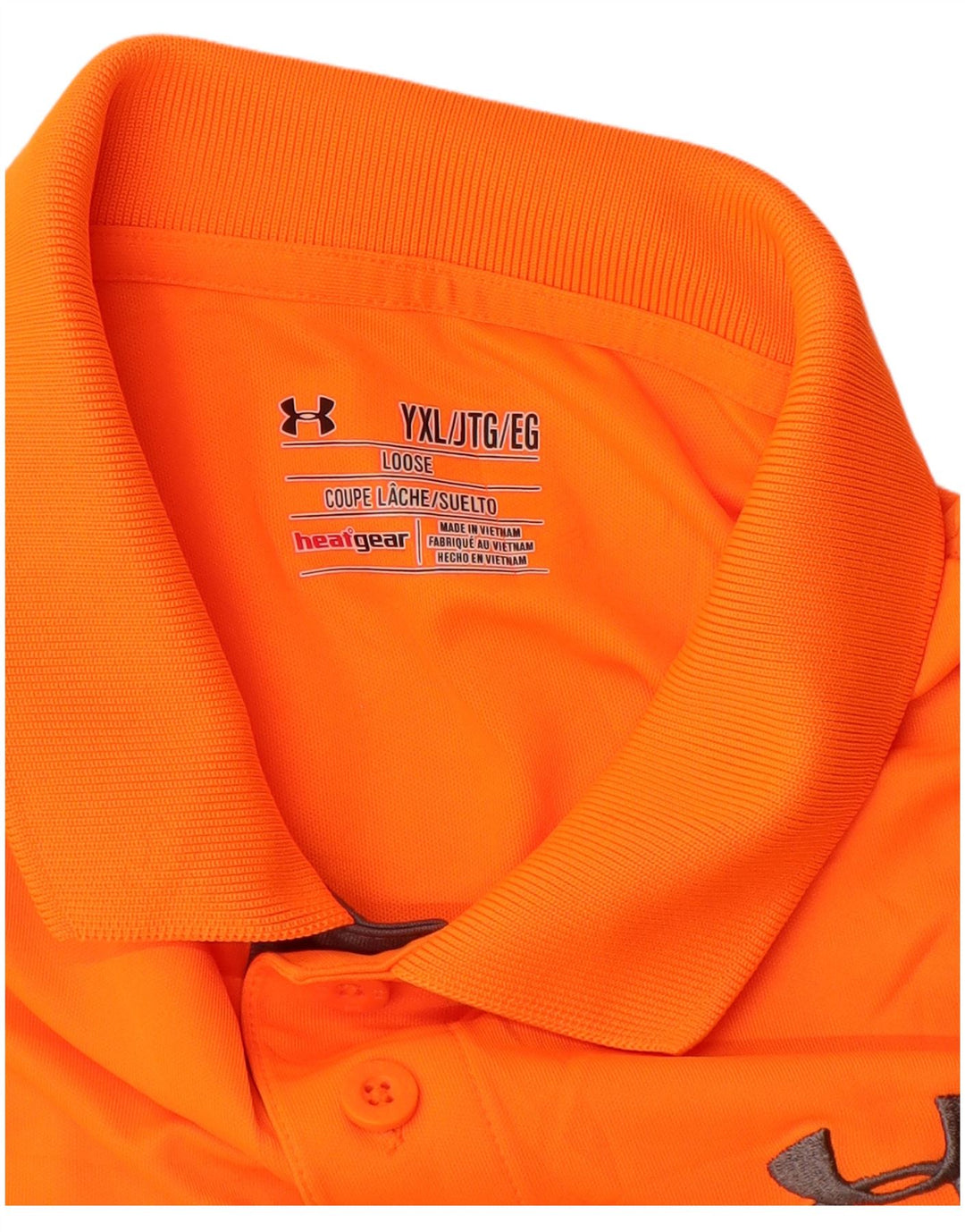 UNDER Armour Boys Heat Gear Polo πουκάμισο 13-14 ετών XL Πορτοκαλί