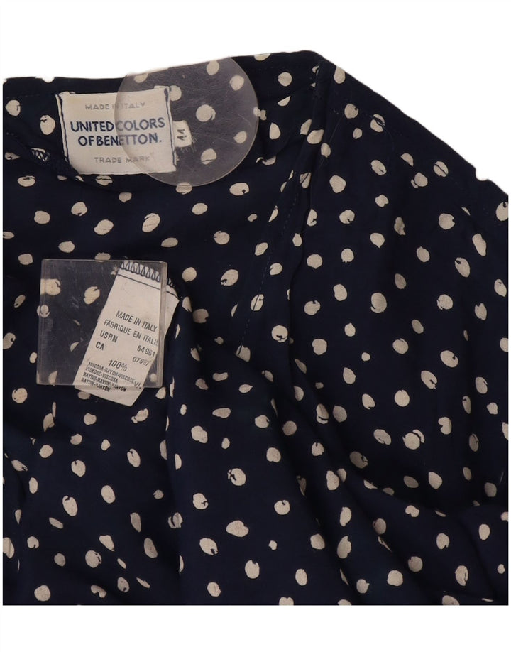 Benetton Γυναικείο χιτώνιο Oversized Top IT 44 Medium Navy Blue Spotted